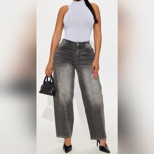 Maven Barrel Leg Jeans - Grey Size 11 NWT!